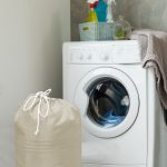 Çamaşır Torbası Astarsız, Kirli Banyo Torbası, Düzenleyici Torba - Krem
