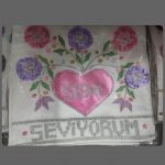 seni seviyorum havlu - pembe rengi
