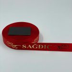 Sağdıç Baskılı Kol Kurdelesi - Kırmızı - 1 TOP - 50 METRE