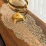 Dantelli Tek Runner, Masa Üzeri Runner – Kahve