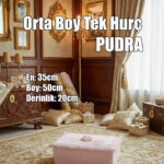 Çeyizlik Orta Tek Hurç Çiçekli, Kadife Tek Hurç Çeyizlik Dantelli Hurç, Orta Boy Hurç