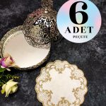 Sunumluk Peçete, Kokteyl Peçetesi, Kahve Yanı Sunumluk, Bardak Altlığı 6 Adet Sunum Peçetesi