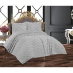 Çift Kişilik Yatak Örtüsü Gri 6 Parça Yatak Örtüsü Bedspread