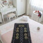Kanaviçe Işlemeli Etamin Kumaş Tek Seccade - Siyah