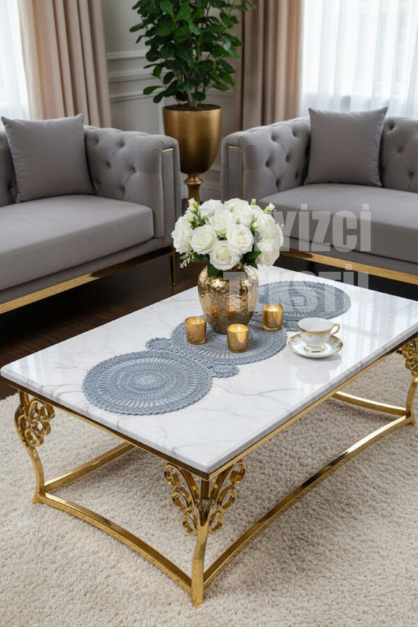 Dantel Detaylı Gri Runner (115x35cm)