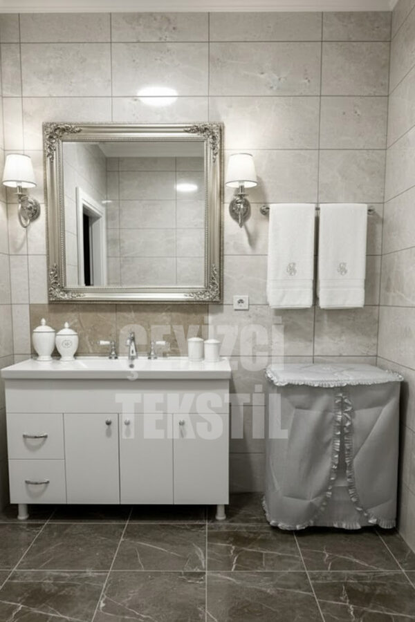 Çamaşır Makine Örtüsü - Gri